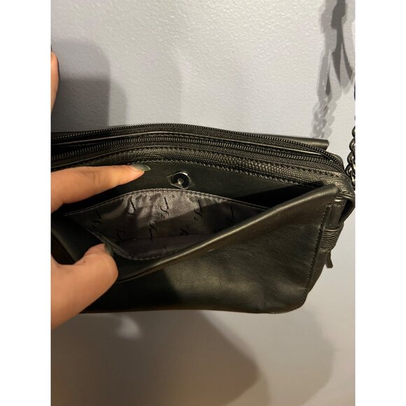 Simply Vera By Vera Wang Black Crossbody Purse Multi Pockets Adjustable Strap - Picture 10 of 10